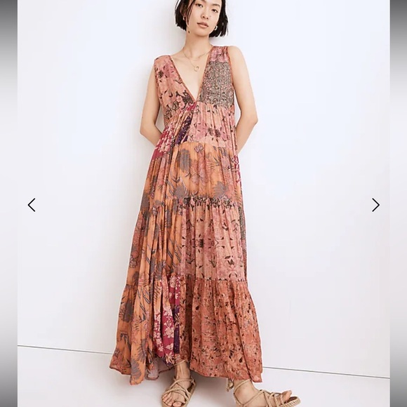 Anthropologie V Neck Maxi Dress - Picture 6 of 6
